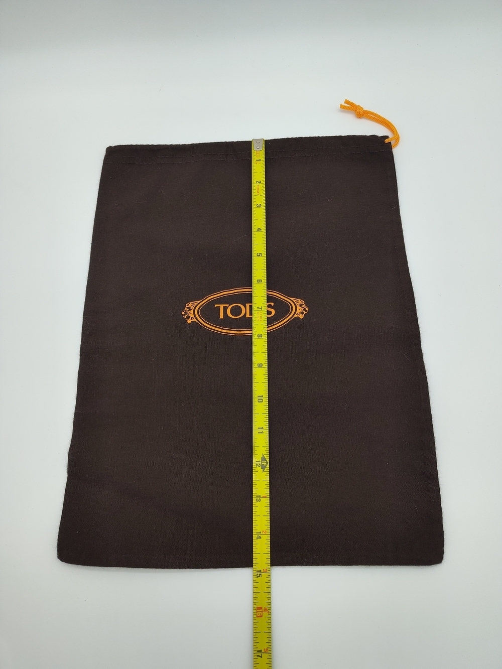 TOD'S Dust Bag 15x11.5 Brown Drawstring Storage Shoe Travel Organizer Pouch EUC - Picture 2 of 3